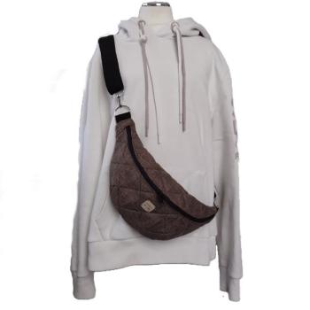 Preview: Crossbag, Crossbody, Hipbag gesteppt braun